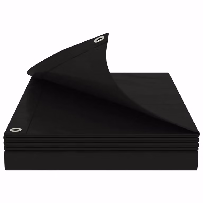 Telo con Occhielli Videx Grigio Antracite e Nero in Plastica 8 x 10 m 260 gsm PE 42039477