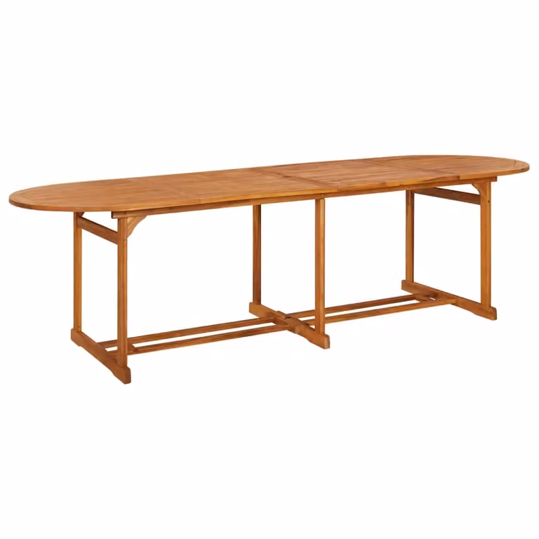 Tavolo da giardino "Horbach" in legno massiccio di acacia, trattato a olio in marrone. Dimensioni (L/A) 280x90x75 cm