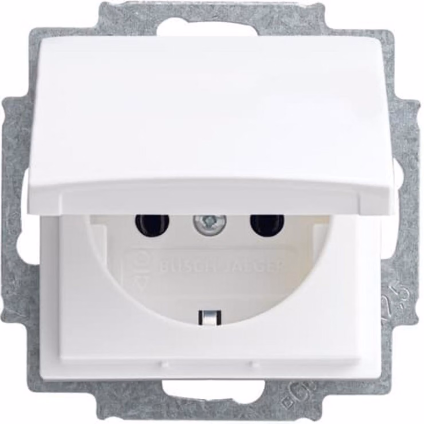 Busch-Jaeger 20 EUK-914 Presa di corrente con coperchio incernierato Balance SI bianco alpino
