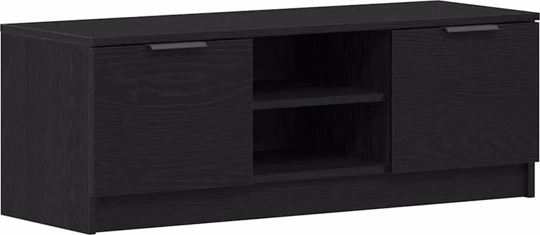 Mobile TV Rovere Nero 102 x 32 x 35.5 cm Legno multistrato