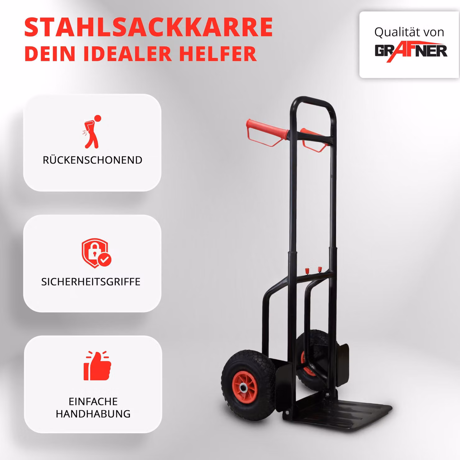 Carrello pieghevole – Gomma massiccia – Capacità di carico: 200 kg – Acciaio legato – Nero – Carrello per il trasporto