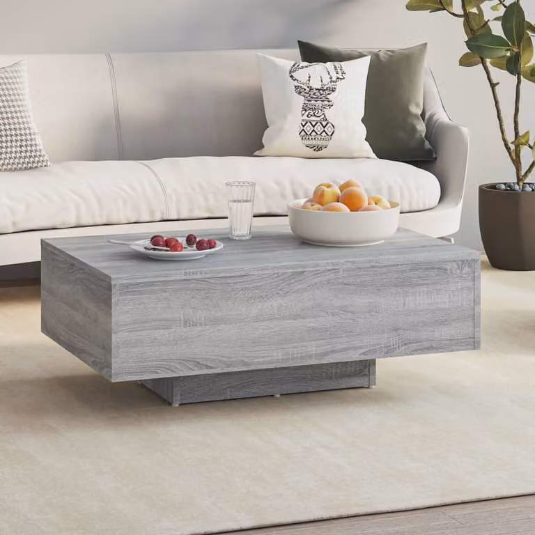 Maison Exclusive - Tavolino grigio Sonoma 85x55x31 cm Materiale ligneo
