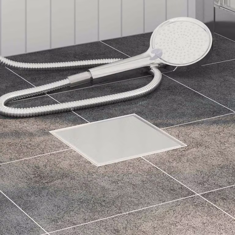 vidaXL Drenaggio doccia 2 in 1 in Acciaio Inox 304 Argento L/P: 15 x 15 cm
