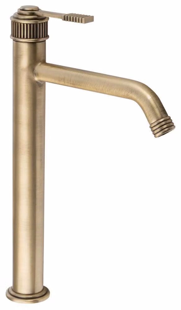 Miscelatore per lavabo VERSI, alto, bocca fusa prolungata, bronzo