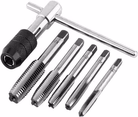 Set di chiavi a T regolabili con inserti metrici a T M3, M4, M5, M6 e M8 per metallo, alluminio, plastica e legno
