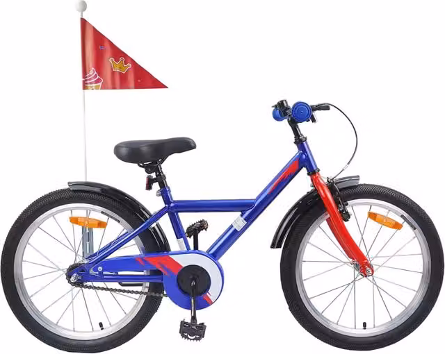 Bicicletta per bambini vidaXL da 20 pollici in metallo e gomma, colore blu