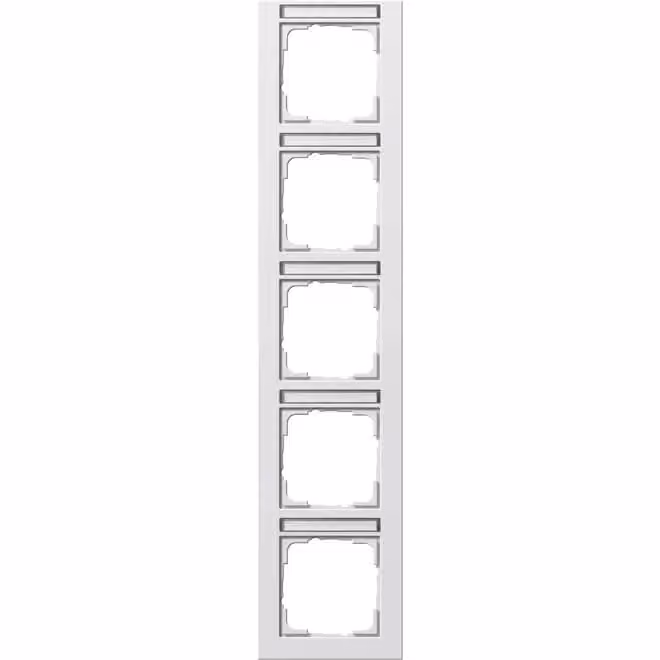 Gira telaio di copertura 5f verticale BSF Gira E2 bianco puro 111529