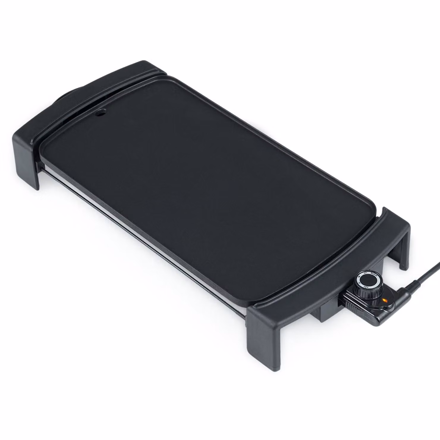 COSTWAY, piastra grill elettrica da tavolo da 2150W, con superficie antiaderente, termostato integrato e vaschetta raccogligocce removibile