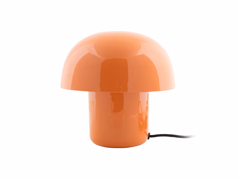 Leitmotiv - Lampada da tavolo Fat Mushroom Mini - Arancione - 20x20x20cm Lampada da tavolo - Lampada da comodino, soggiorno, camera da letto