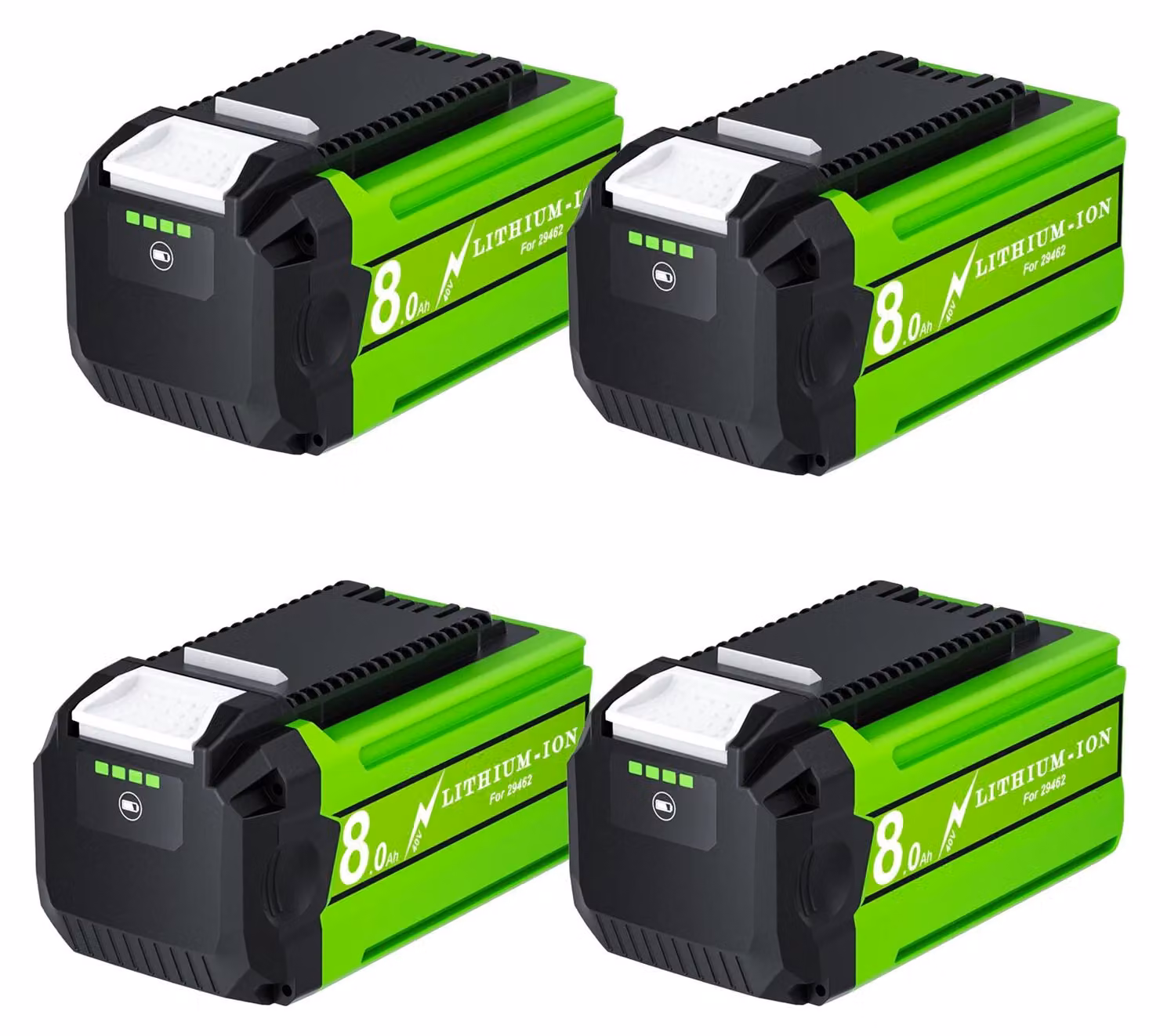 Batterie per tosaerba, capacità 8000mAh, compatibili con i modelli 40V G-MAX, confezione da 4 batterie