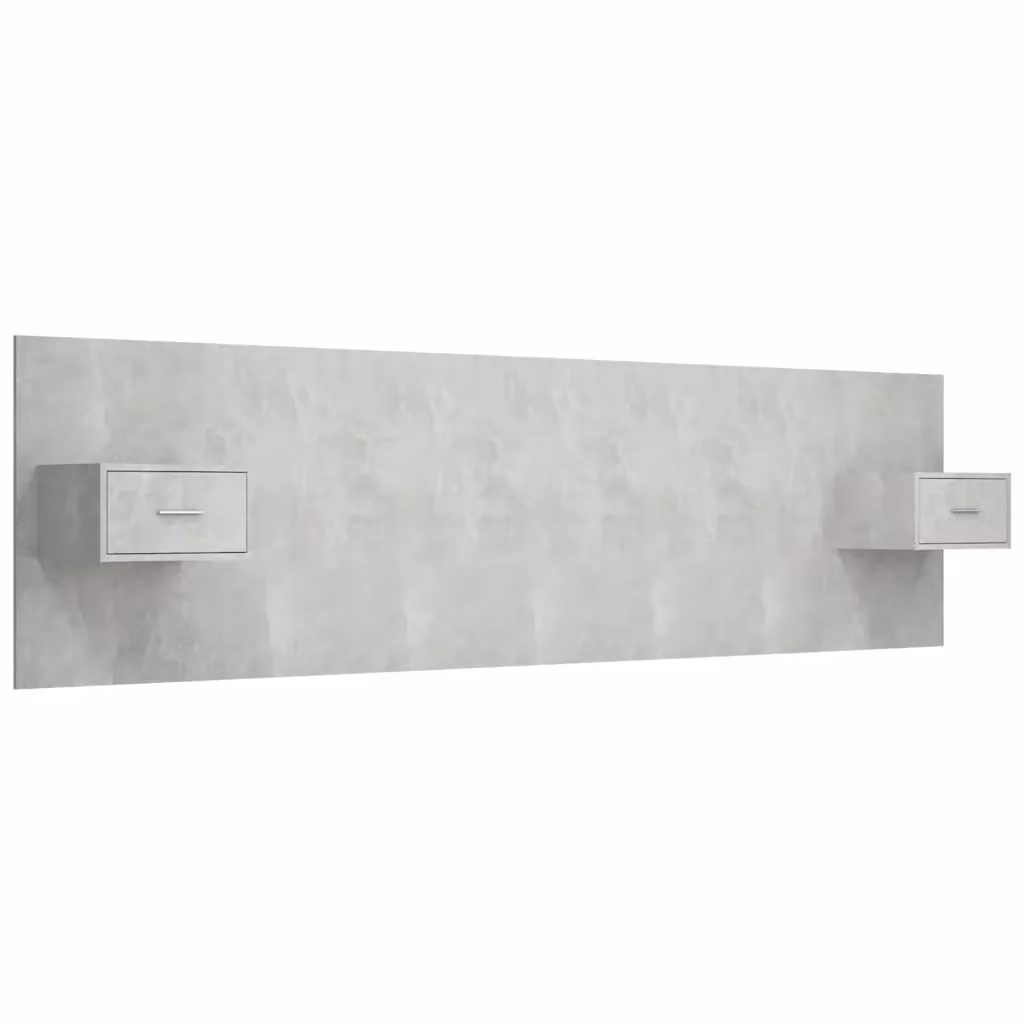 Testiera Letto con Comodini Integrati vidaXL in Legno Multistrato Grigio – 2