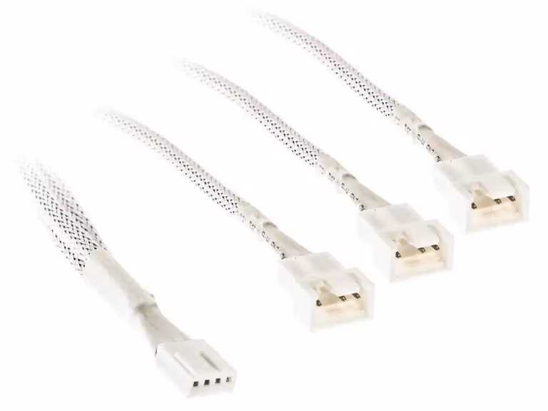 Cavo splitter per ventole PWM nullo di Kolink - 35 cm, intrecciato, bianco