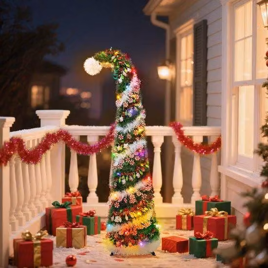 Albero di Natale artificiale - Modello pieghevole - 150 cm di altezza