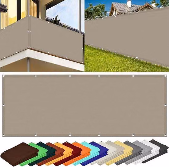 Schermo protettivo per recinzione da giardino - Schermo Hek - Per garantire la privacy - Impermeabile e resistente ai raggi UV - 150 x 500 cm - Marrone