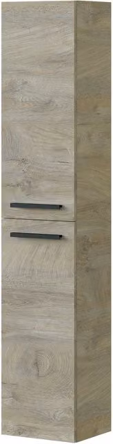 Kit Mobile Colonna Sospesa Salone Srl con 2 Ante in Rovere Alaska, L 150 cm x P 30 cm x H 25 cm