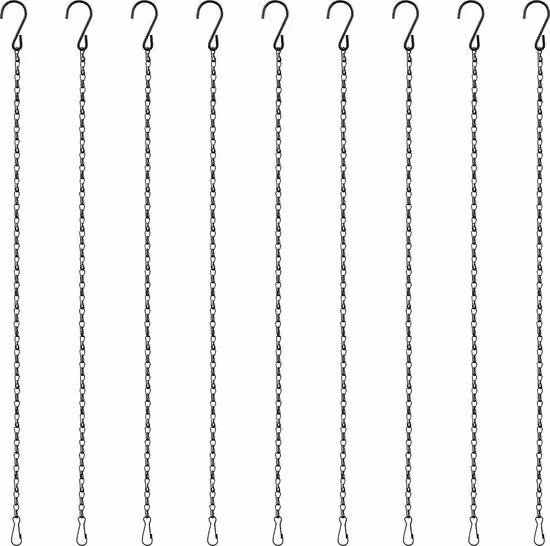 Catena di sospensione per vasi da fiori, marca Famanu, in metallo, lunghezza 50 cm