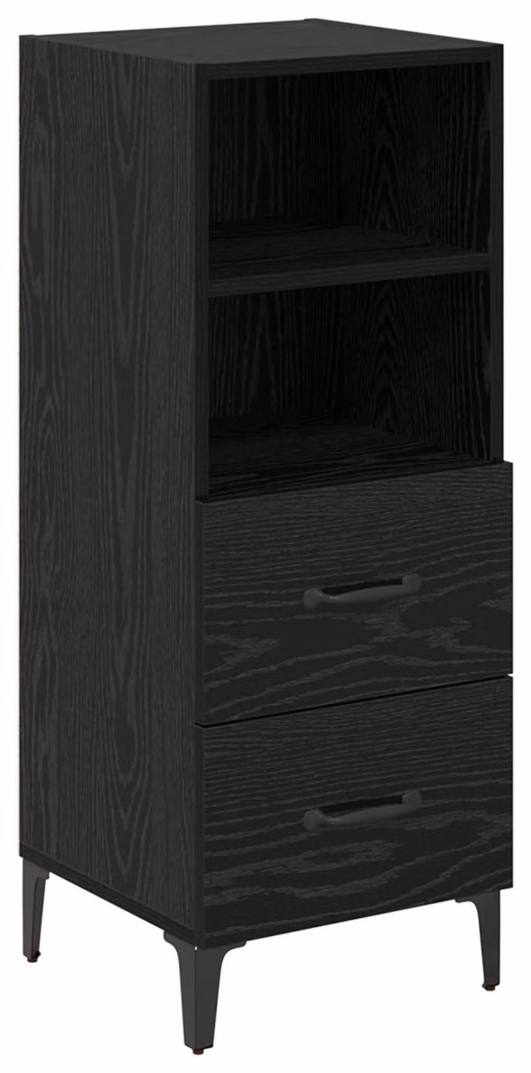 Credenza Rovere nero 34 x 34.5 x 90 cm Legno multistrato