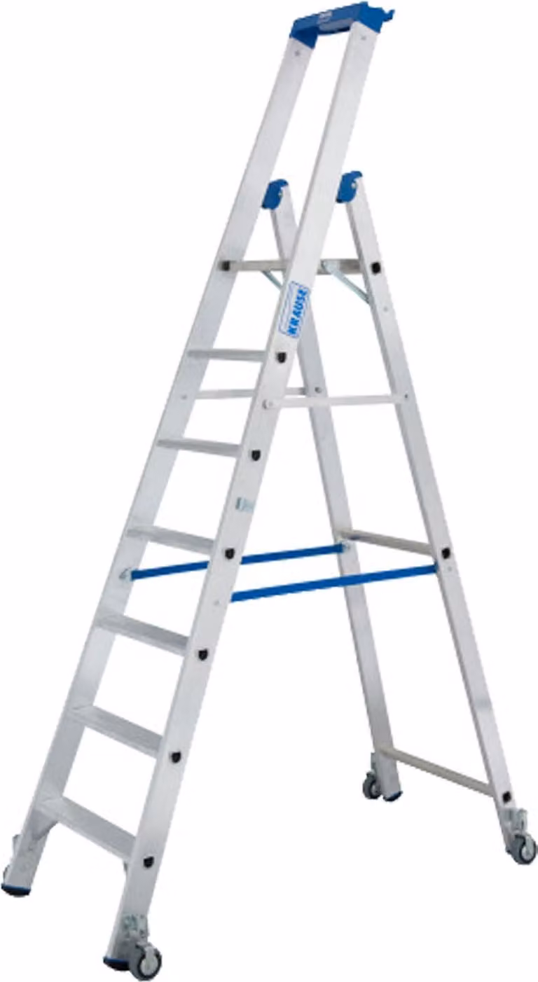 KRAUSE STABILO Professional Stufen-StehLeiter fahrbar 7 Stufen