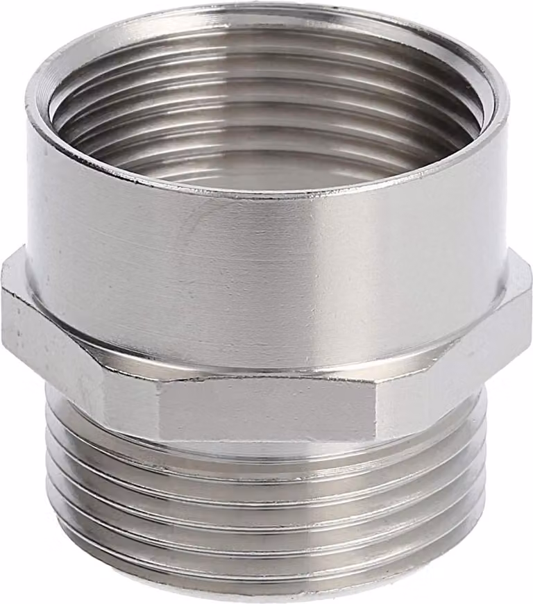 Raccordo intermedio M/M M25x1,5 MSZ-M25 lungo esagonale ottone (CuZn) nichelato filettatura di collegamento 11,0 mm - 1 pezzo