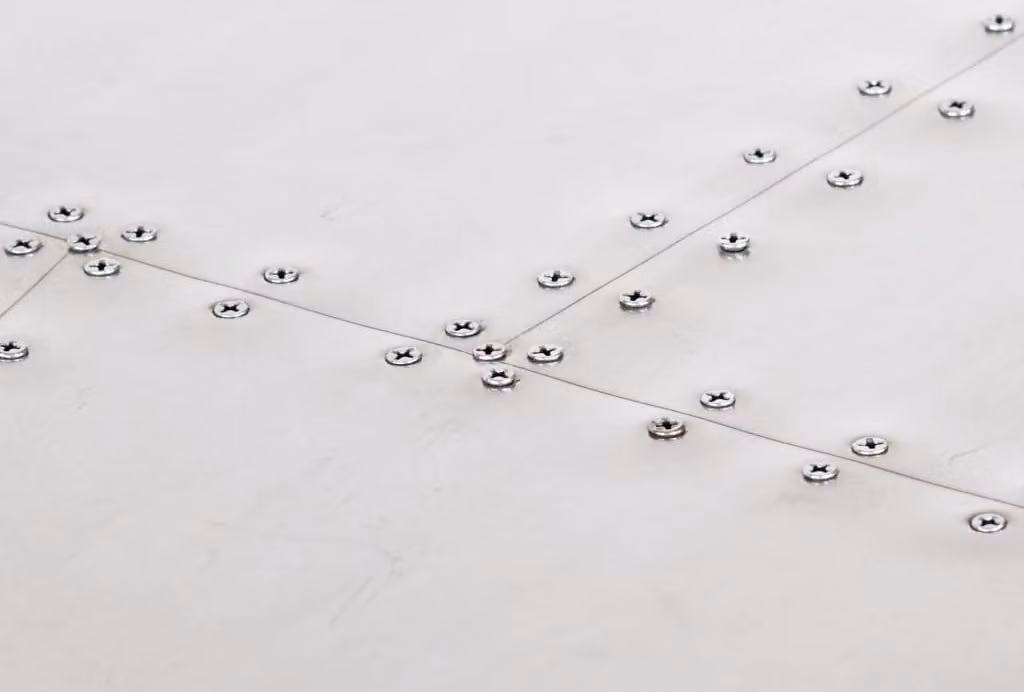 Scrivania look ala di aereo argento 112x50x76 cm metallo