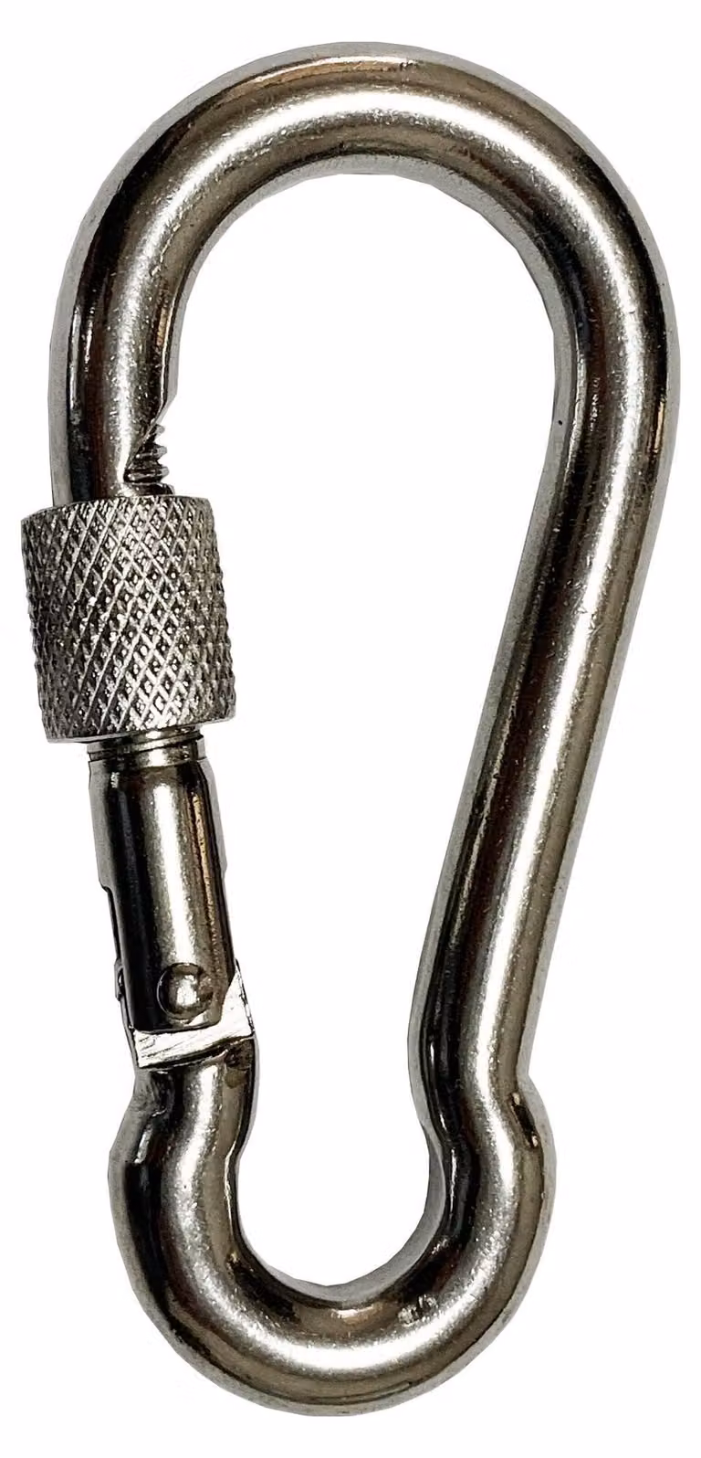 moschettone con ghiera inox 100 mm