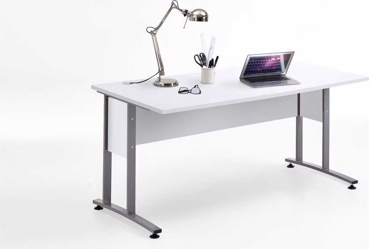 Scrivania Calvia 2 in bianco 160 cm