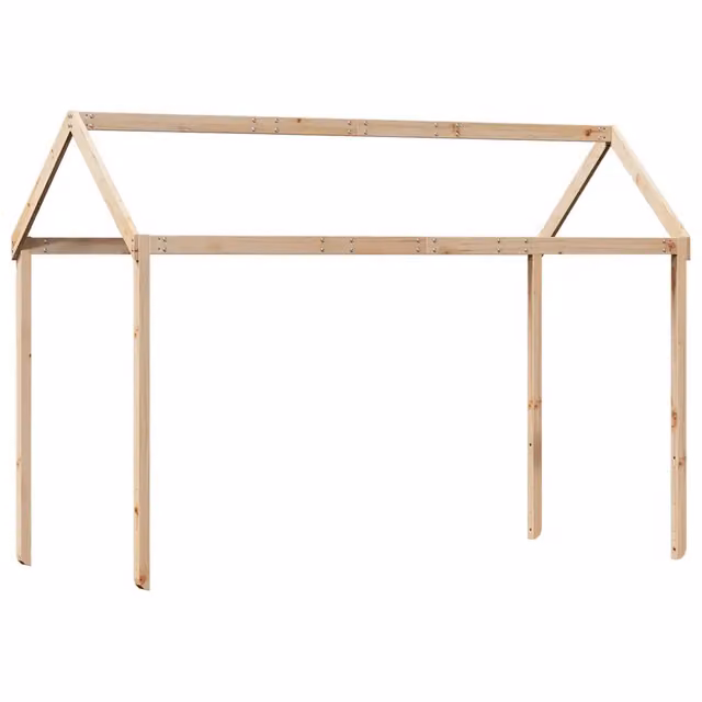 Tetto per Letto Bambini in Legno Massello di Pino Marrone L: 207 cm, P: 80,5 cm, H: 151,5 cm CFW9301418