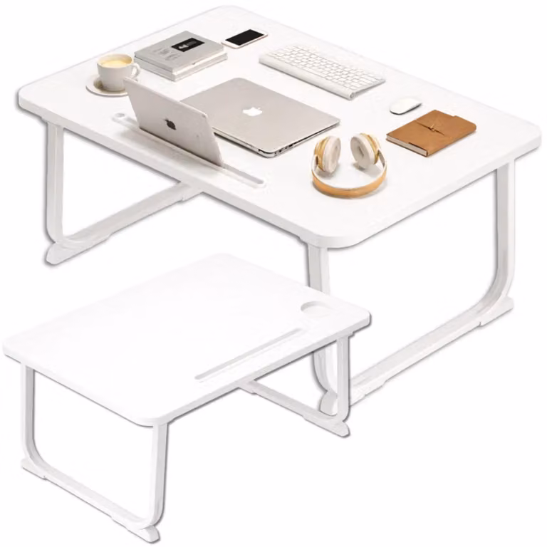 Tavolo pieghevole per laptop con supporto per tablet e vassoio per la colazione