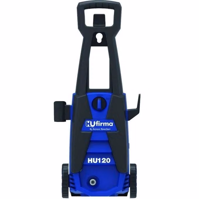 Idropulitrice ad acqua fredda HU-Firma HU-120 blu con kit schiumogeno, 1400 W, 120 bar e portata 390 L/h con funzione Total Stop – 2