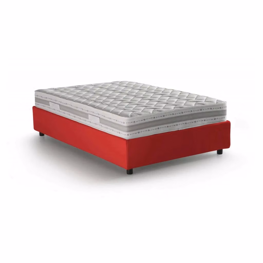 Letto Aftis Talamo Italia con Materasso Incluso, Rosso, L/P/H: 120 x 200 x 32 cm – 2