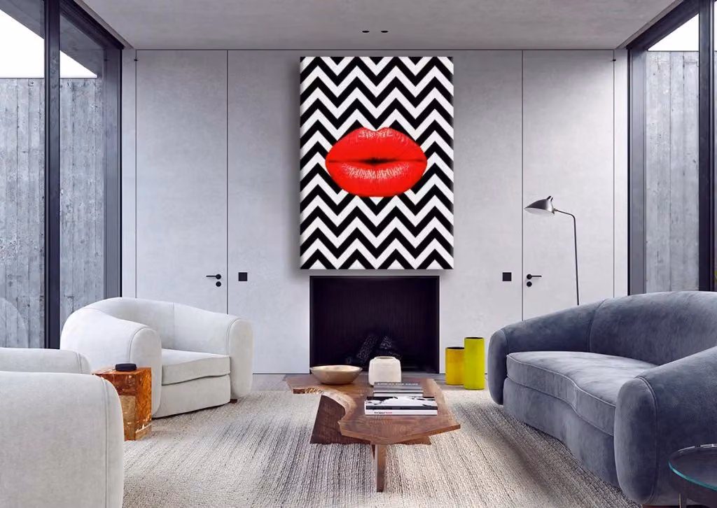 Quadro Canvas Contemporaneo Astratto Ipnotickiss di Signorbit su Telaio in Legno L 140 cm x H 100 cm – 2