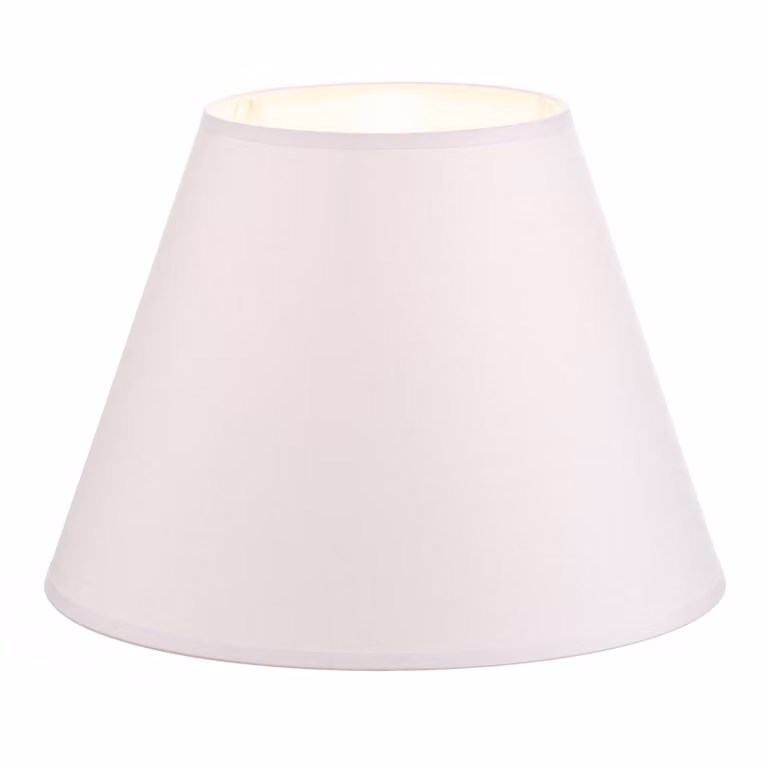 Paralume Sofia Altezza 21 cm, bianco Duolla, Bianco / Opale, Tessuto / Stoffa / Seta