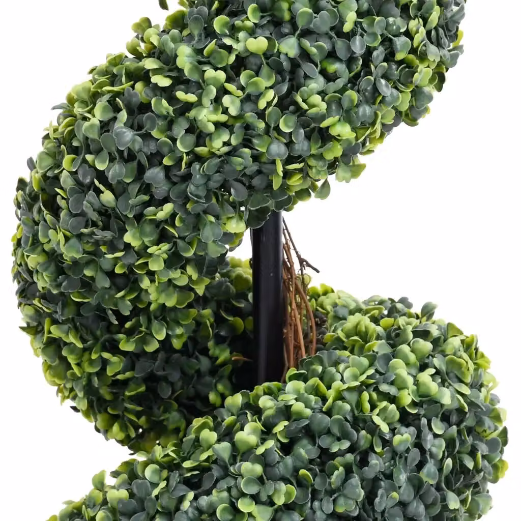 Pianta di Bosso Artificiale a Spirale con Vaso Verde vidaXL, Altezza: 100 cm – 2