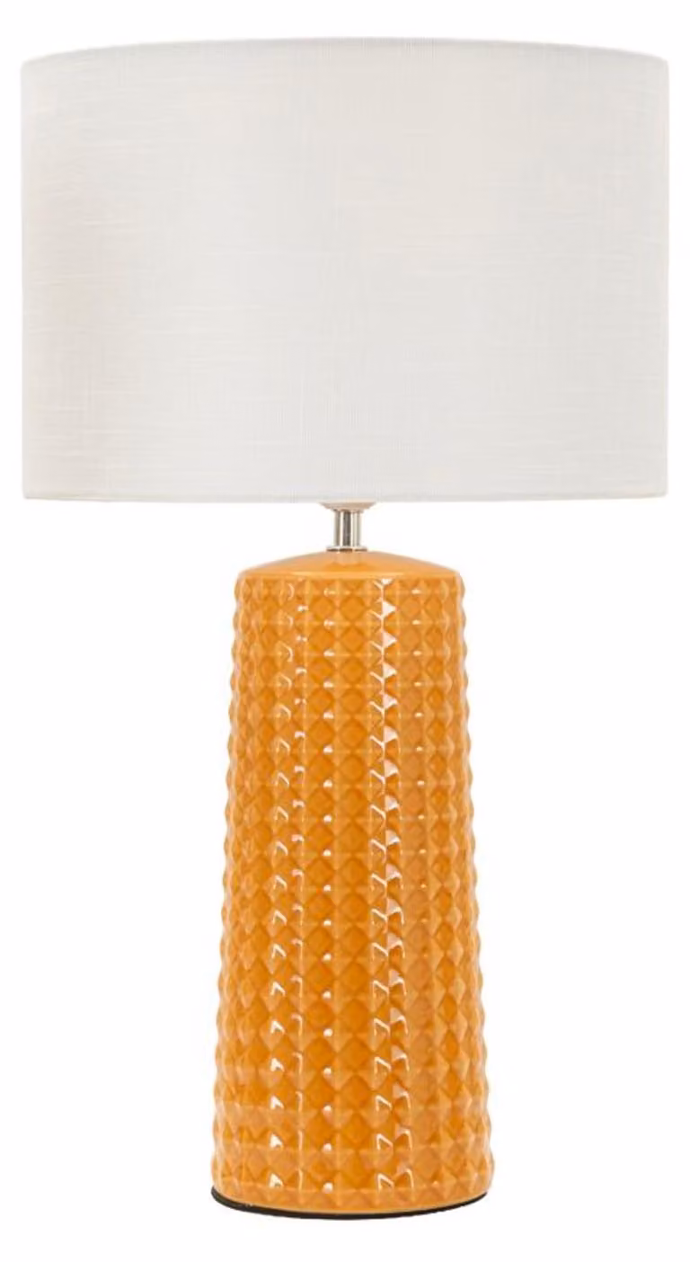 Mauro Ferretti Lampada da tavolo Gliss Senape, Ø30x52 cm