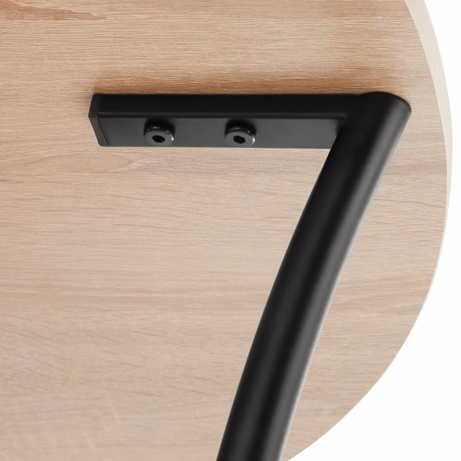 Tavolino da salotto rotondo Tectake in stile industriale con finitura rovere e struttura nera L: 80 cm, P: 46 cm – 1