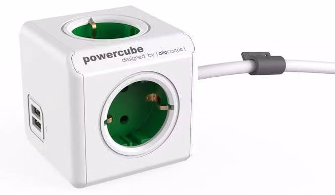 Allocacoc PowerCube extended usb - Unità di distribuzione di energia - corrente alternata 230 V - ingresso, ingresso CEE 7/7 - uscita su