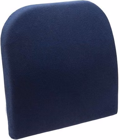 Cuscino lombare Tempur in memory foam blu con design sagomato per il sostegno della colonna vertebrale L/P/H: 36 x 36 x 7 cm