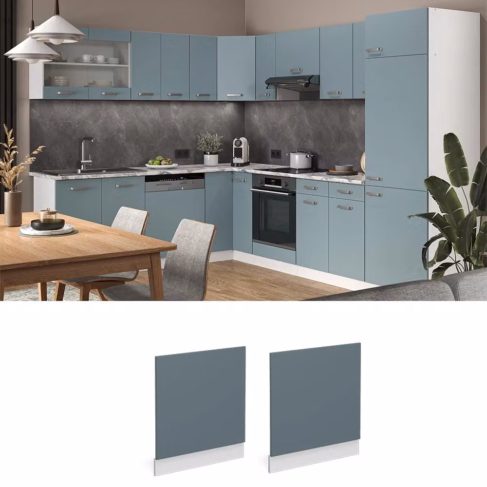 Pannello frontale R-Line Vicco Grigio-blu/Bianco con PL Antracite, Larghezza: 60 cm – 2
