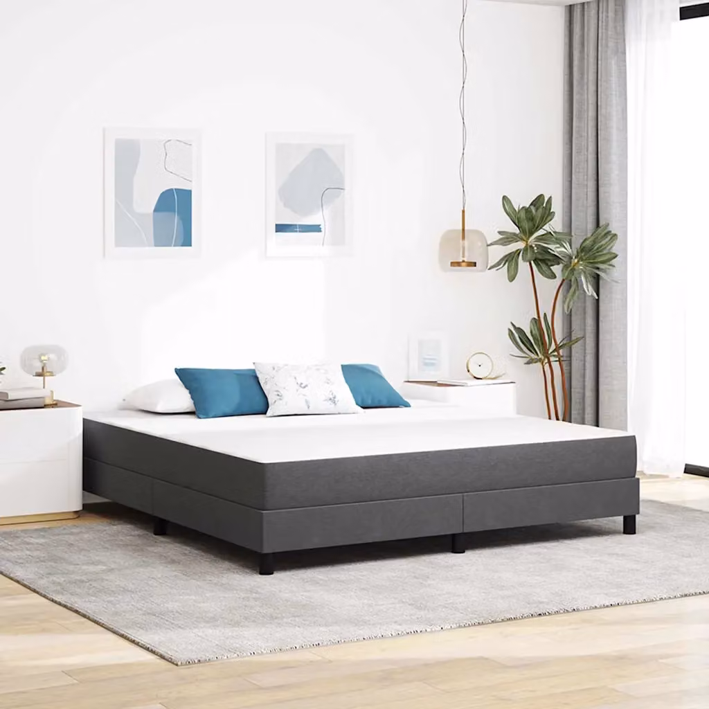 Materasso con molle insacchettate vidaXL in tessuto grigio L: 180 cm, P: 200 cm, H: 20 cm