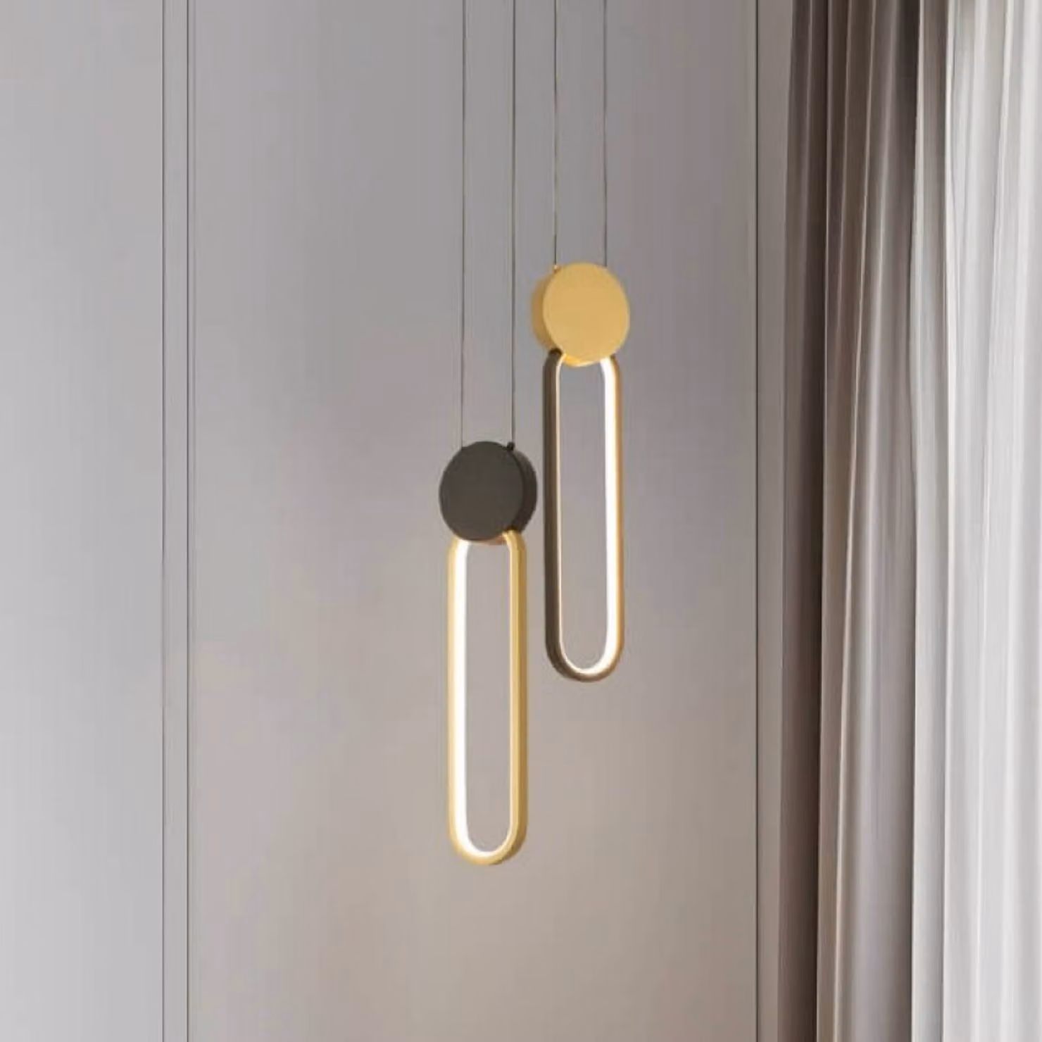 Zambelis Lampada a sospensione 23101, dimmerabile, Ottone / Oro, Soggiorno / Sala da pranzo, Alluminio, Moderno, Lampada a sospensione