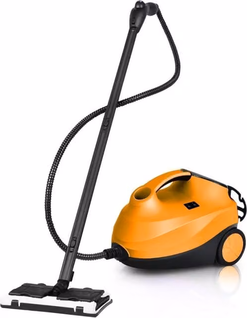 Pulitore a vapore per pavimenti, finestre e tappeti da 2000W con 19 accessori e serbatoio da 1,5 litri, Arancione