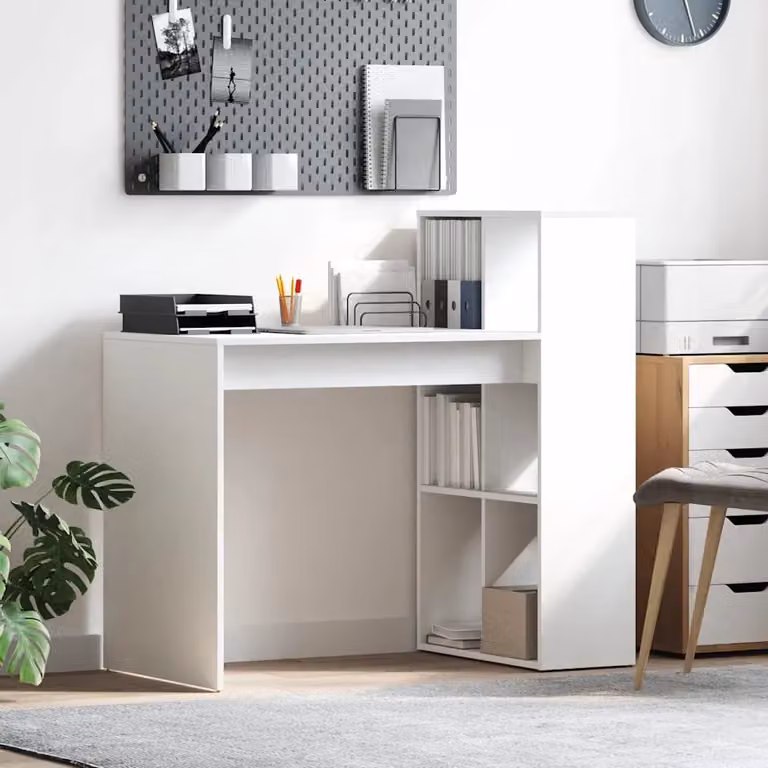 vidaXL Scrivania Bianco Legno ingegnerizzato 108 x 55 x 103.5 cm