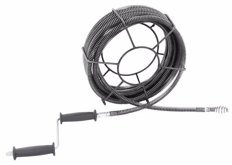 Kit di spirali di pulizia per tubi, diametro 16 mm, lunghezza 10 metri, materiale: metallo argentato