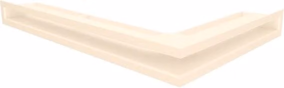 Griglia di ventilazione angolare per camino Loft Angle sinistra Outinfire in acciaio inossidabile colore beige L: 60 cm, P: 40 cm, H: 0,6 cm