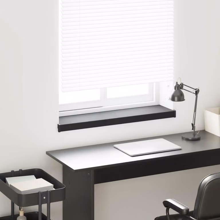 Soglia della finestra vidaXL in PVC nero con venature del legno