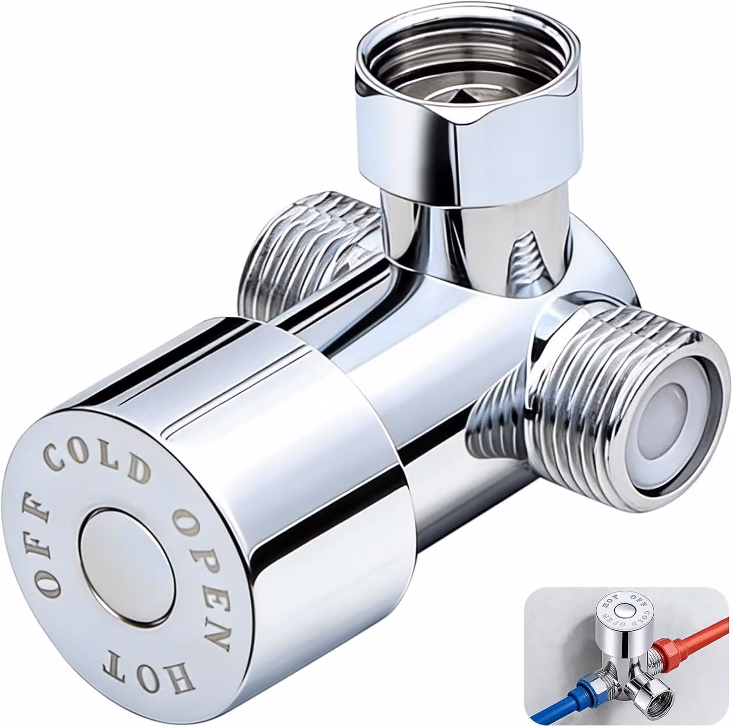 Miscelatore - Rubinetto - G1-2 pollici - Miscelatore termostatico con valvola di non ritorno - Acqua calda - Miscelatore per acqua calda e fredda per doccia - Bagno - Cucina