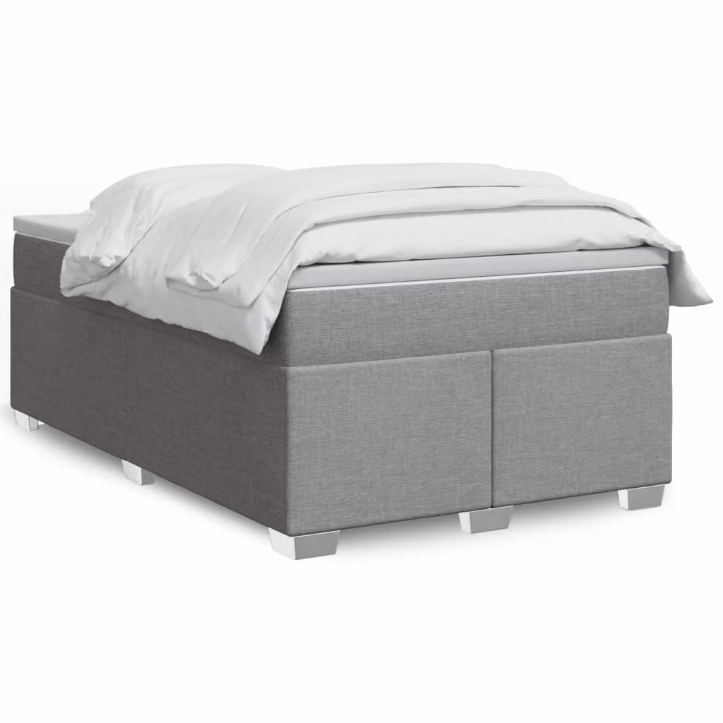 Maison Exclusive - Letto boxspring con materasso Grigio chiaro 120x200 cm Tessuto