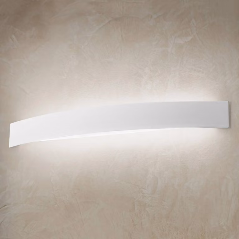 Linea Light Applique da parete a LED CURVE, Bianco / Opale, Soggiorno / Sala da pranzo, Alluminio, Moderno, Applique a LED