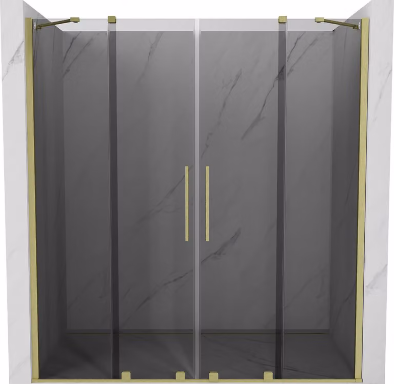 Mexen Velar Duo porta doccia scorrevole 180 cm, grafite, oro spazzolato - 871-180-000-42-55