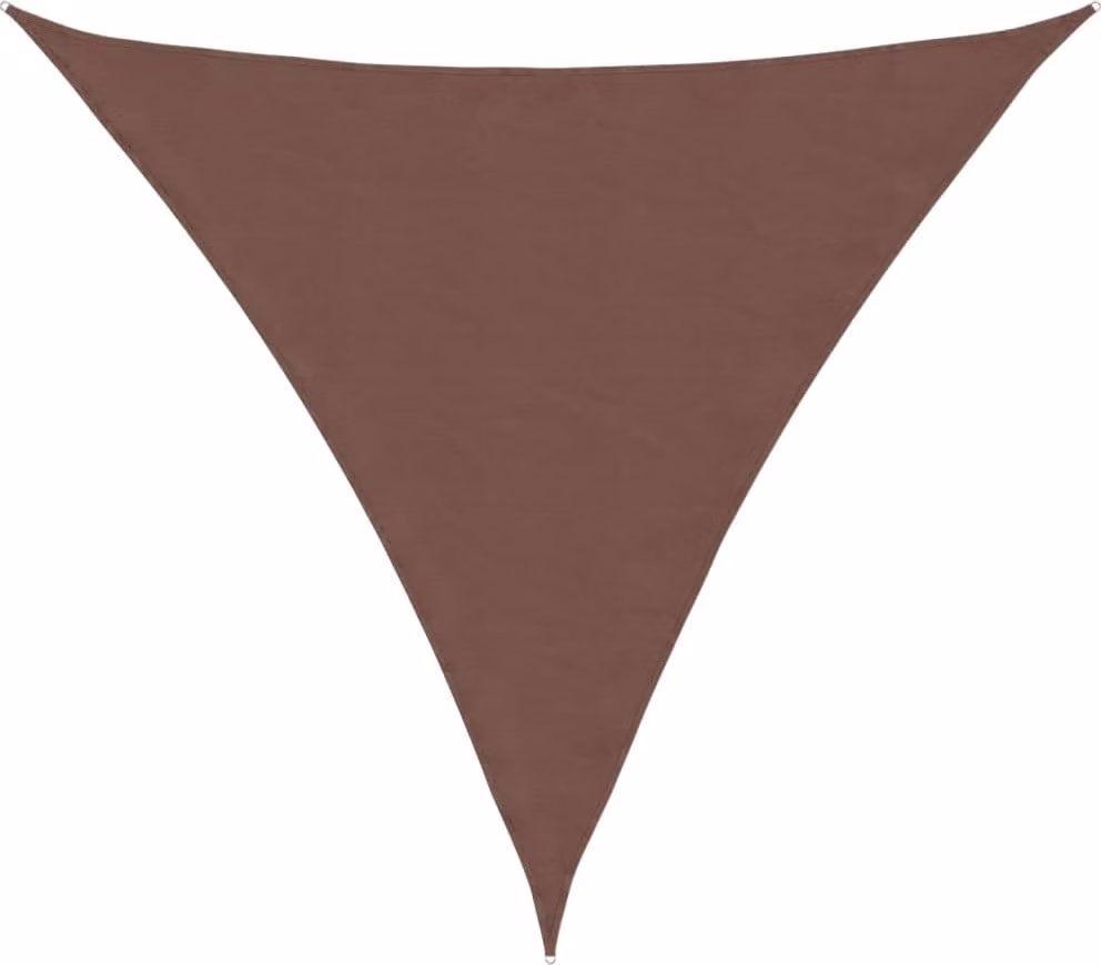 Parasole a Vela in Tessuto Oxford Triangolare 6x6x6m Marrone